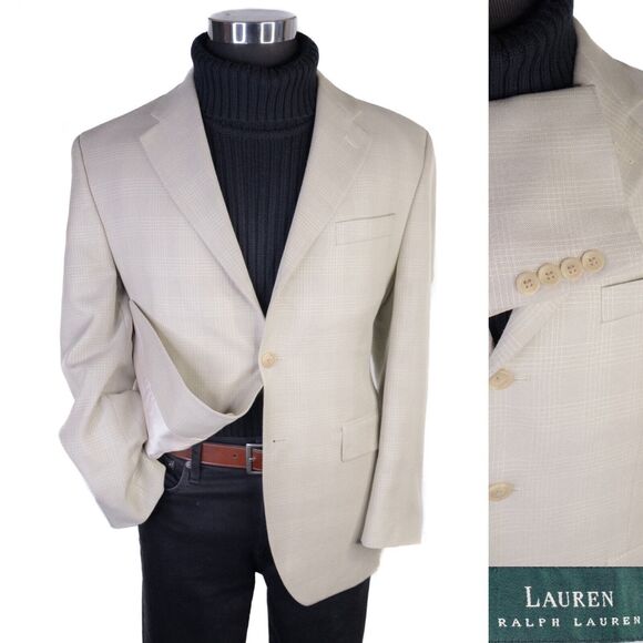 Lauren Ralph Lauren wool/Silk Blazer 42s Three Button Sport Coat Jacket Canada - Picture 1 of 15
